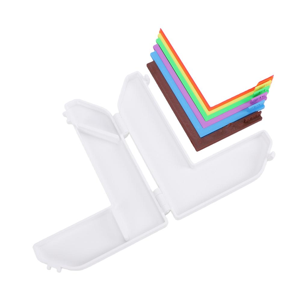 7pcs Paper Alignment Guides with Storage Case Color Coded Precision Layering Matting Spacer