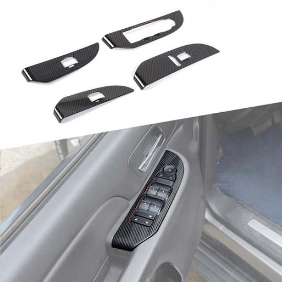 Inner Carbon Fiber Window Lift Switch Trim For Suburban Tahoe YUKON SIERRA 07-13