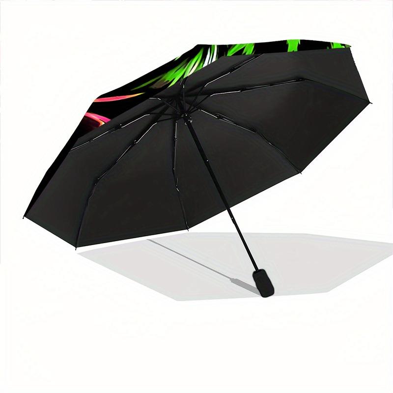 1pc Neon Wolf Head Automatic Open/close Folding Umbrella, Compact Portable Travel Umbrella, Durable Construction yy250809081