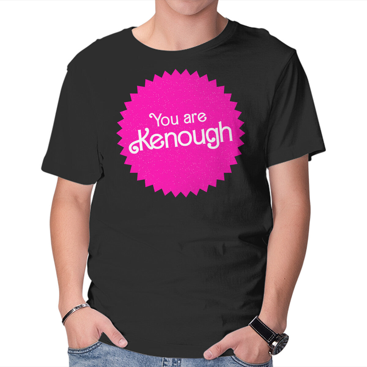 Unisex Crew Neck T-Shirt You Are Kenough Graphic Short Sleeve Casual Tee XL