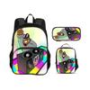 Bloons TD 6 round front pocket backpack pencil case ice pack 3Pcs Set game printing kindergarten primary school boys and girls