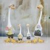 Resin Duck Garden Statue Desktop Ornaments Cartoon Duck Landscaping Statue Christmas Gifts Home Decor for Living Room TV Cabinet