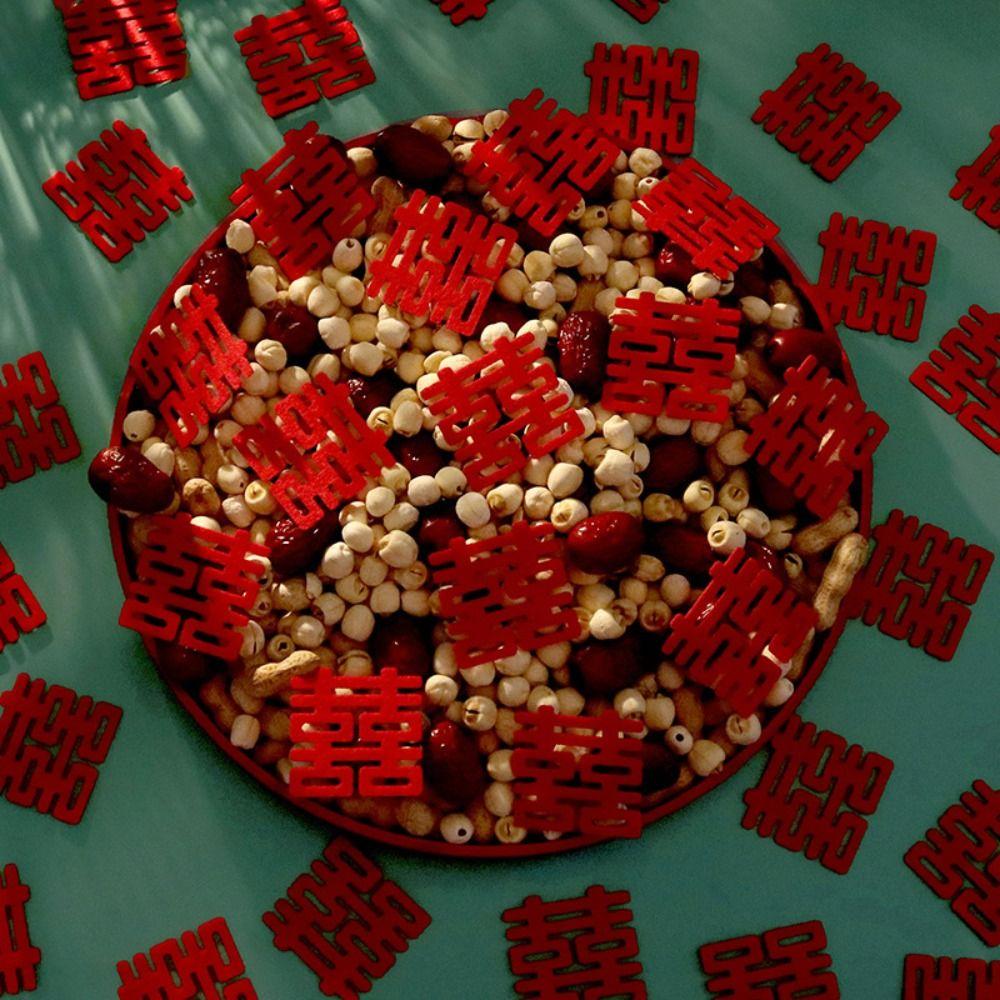 Double Happiness Mini Happiness Love Stickers Chinese Style Wedding Happiness Confetti  New year