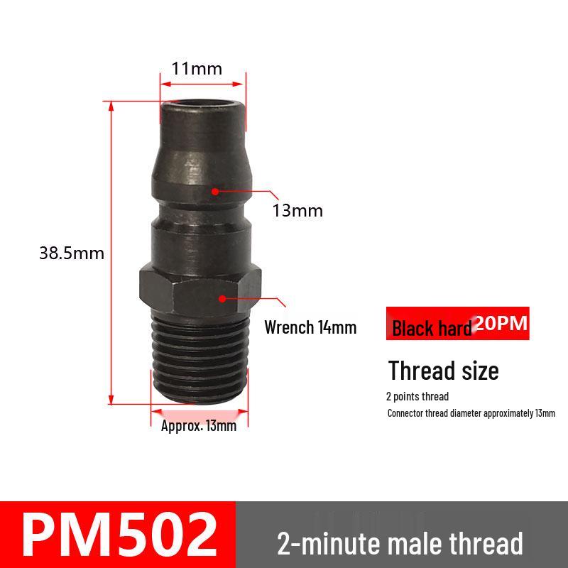C-Type Pneumatic Quick Connector for Air Compressors and Oxygen Hoses