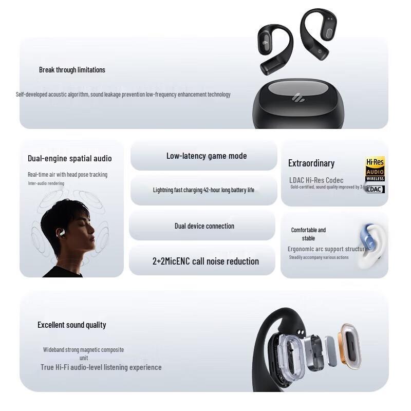 

EDIFIER Comfo Solo Open-Ear True Wireless Sport Headphones