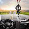 Natural Obsidian Car Accessorie Safe Travel Blessing Pendant Auto Rearview Mirror Ornaments Birthday Gift Auto Decoraction