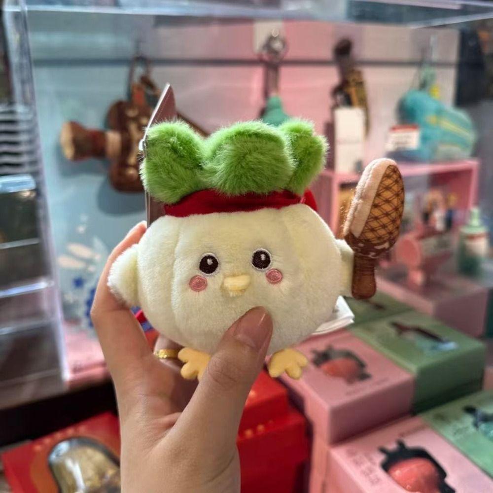 With Voice Stuffed Cabbage Chicken Keychain Cartoon Chicken Plush Keychain  Car Key Accessories