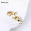 10/12mm Lobster Clasp Claw Clasps 14k/18k Gold Plated Brass Lobster Clasps With 4mm Closed Rings For DIY Jewelry Making Supplies