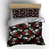 Skull And Floral Gothic Decor Set Exquisite Three-Piece Bedding Set Gift For Kids And Adults