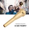 Trumpet Mouthpiece for 3C Size Musical Instrument Accessory(Gold)