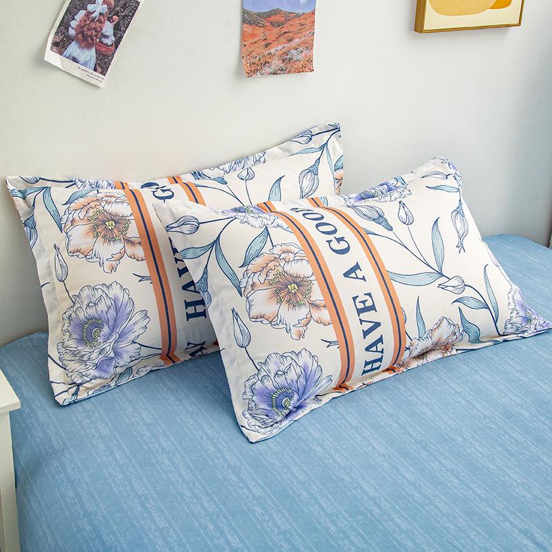 Aloe Vera Cotton Printed Pillowcase Pair, Standard Size 48x74 Cm
