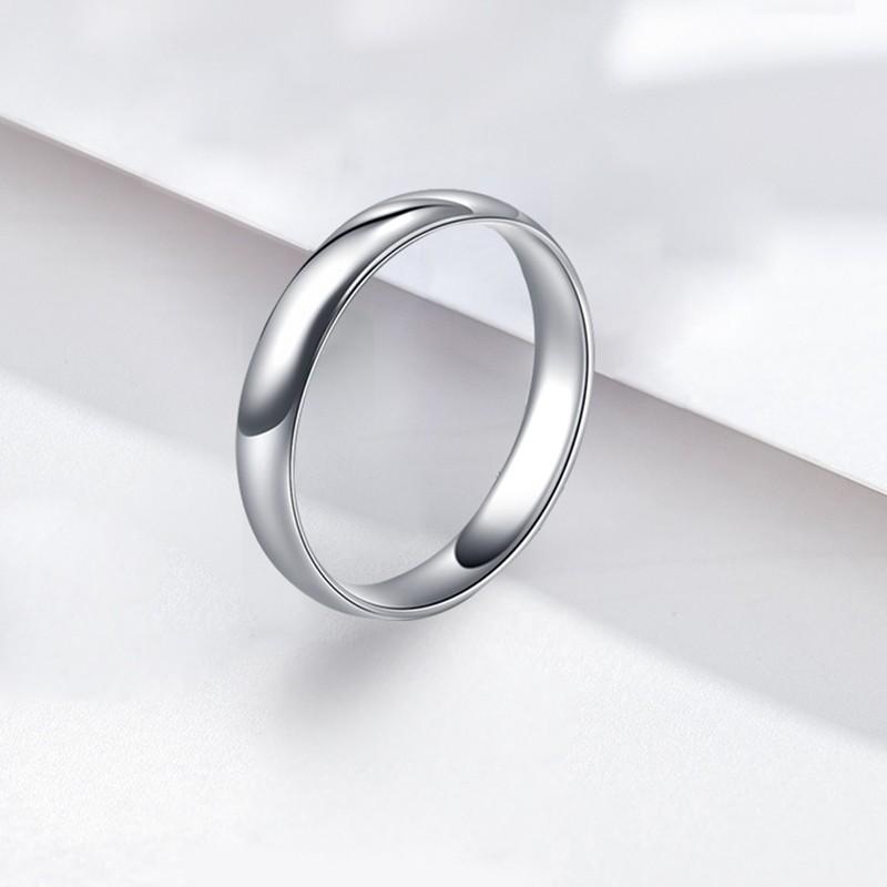 Buyee 925 Sterling Silber Partnerringe Glatter Einfacher Ring Finger für Männer Frauen Verlobung Eheringe Feiner Schmuck Kreis