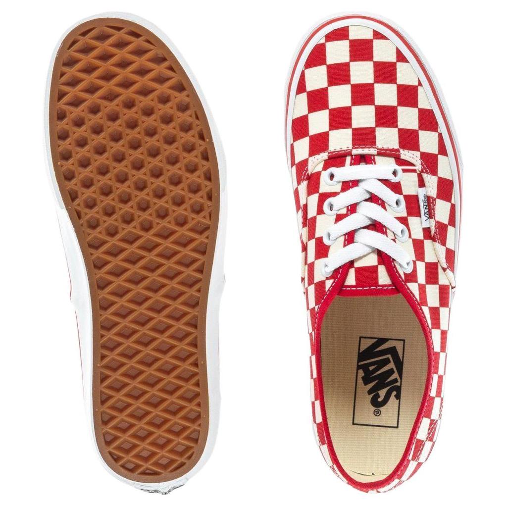 Vans Authentic Checkerboard Red Unisex Sneakers VN000EGAR30