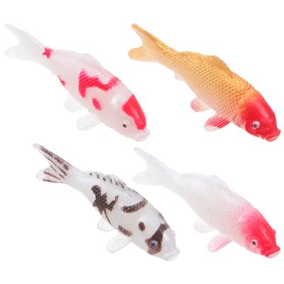 4pcs Mini Simulated Koi Fish Micro Landscape Goldfish Ornamental Fish Landscaping Ornaments For Aquarium Home Decorations
