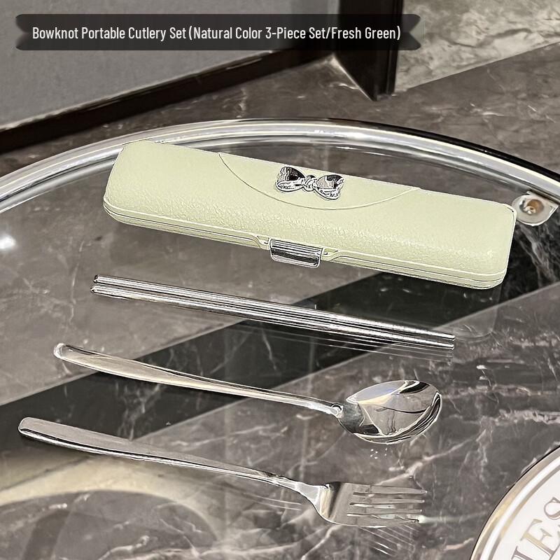 Zhaoran 3-Piece Portable Stainless Steel Cutlery Set