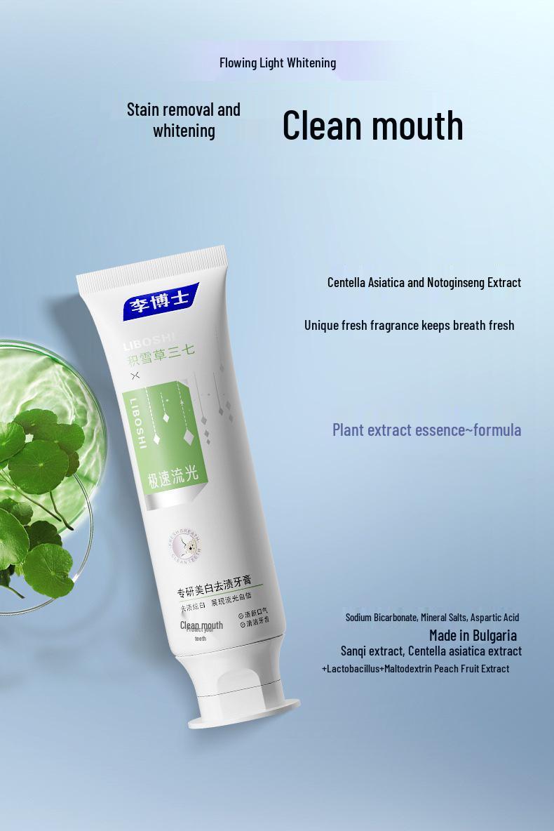 Dr. Li Rose Mineral Salt Toothpaste: Whitening, Stain-Removal, and Oral Care Formula.