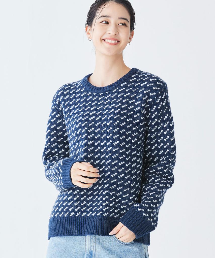 LL Bean Bean Classic Rag Wool Crew Neck US 1000187012 Women's Sweater, Birdseye, Fit, Petite, Medium, Cream, Birdseye, Multicolor,