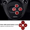4pcs Carbon Fiber Car Gear Shift Button Cover For Fiat Abarth 595 695 2012-