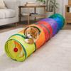 Colorful Folding Cat Tunnel Toys Breathable Kitty Training Toy Pet Collapsible Tube Toy  Training