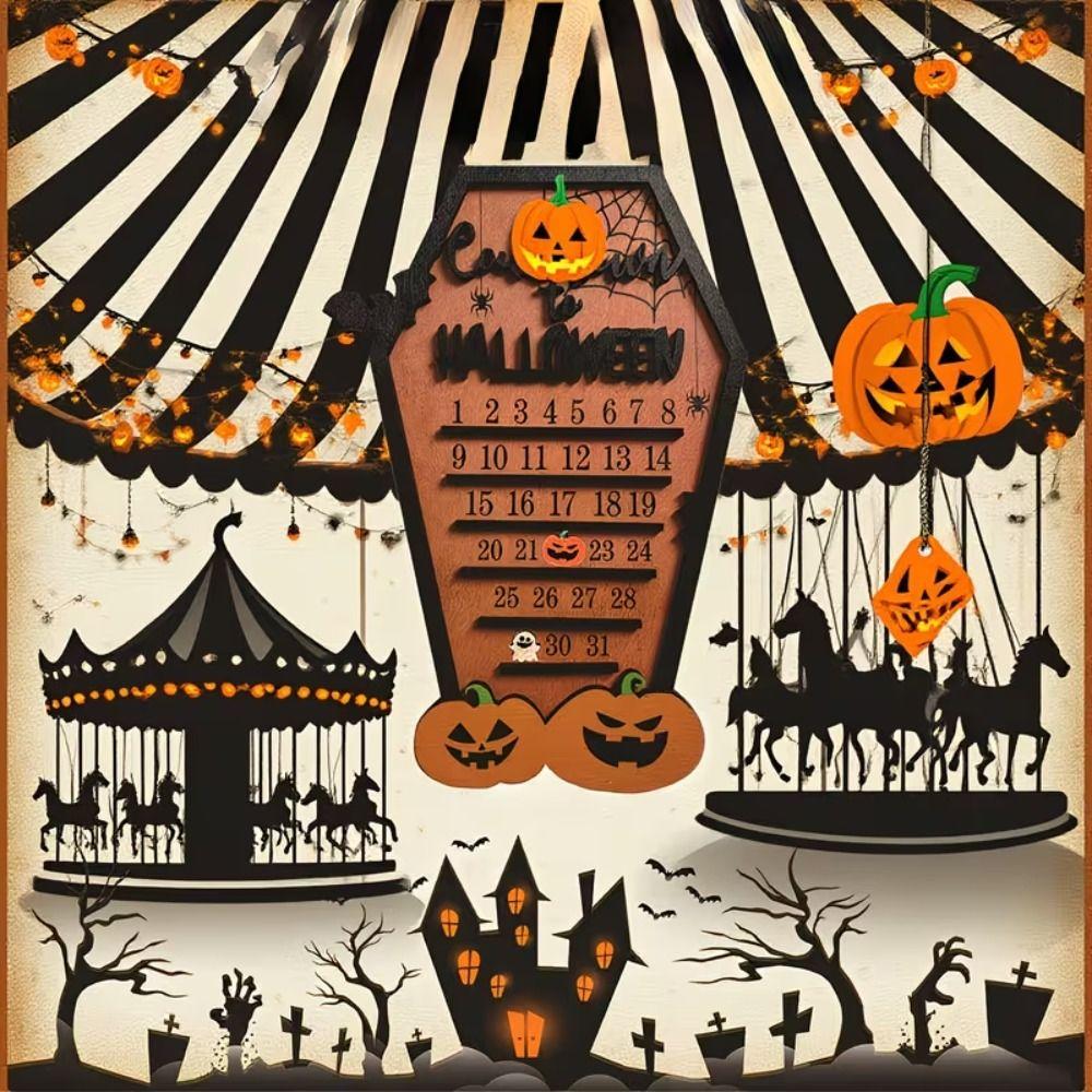 Kürbis Geist Schreibtischdekoration Exquisite Feiertagsdeko Halloween-Thema Adventskalender Innen