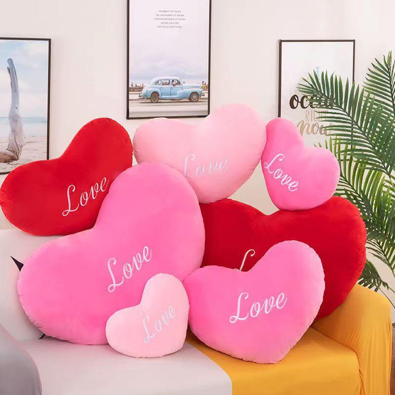 Cute Heart-shaped Plush Pillow For Girls Decorative And Soft Gift For Qixi Festival