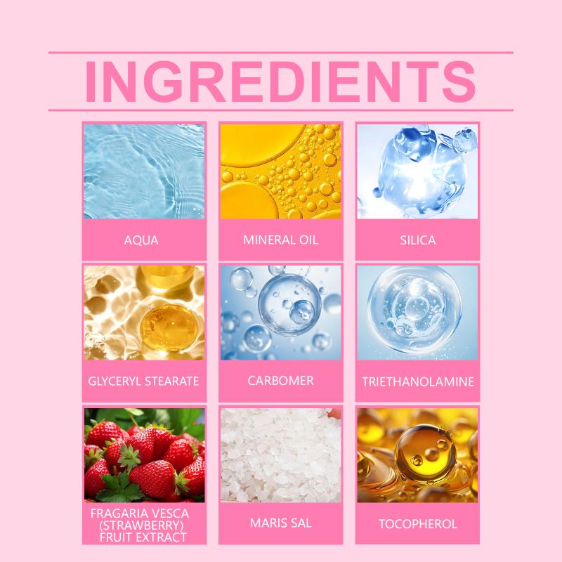 Skin Enhancing Body Scrub with Strawberry Aroma Deep Moisturizing Exfoliator Firms Nourishes for Youthful Shower Care