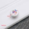 KAK Antique Bronze Ceramic Cabinet Handles Zinc Alloy Drawer Knobs Wardrobe Door Handles Morning Glory European Furniture Handle
