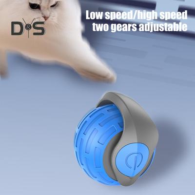 Interactive Cat Ball Toy USB Rechargeable Rolling Ball Toy Two-Speed Adjustment Automatic Moving Cat Toy with Tail for Indoor Cats