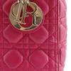 Dior Lady Dior Medium Handbag Canage Pink Lambskin Women Used