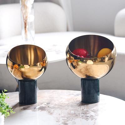 Simple Modern Creative Marble Tray Fruit Plate Display Sales Office Bedroom Model Room Desktop Soft Decorations