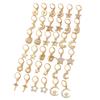 Star Moon Alloy Earring Set For Women With Flower Petal Design