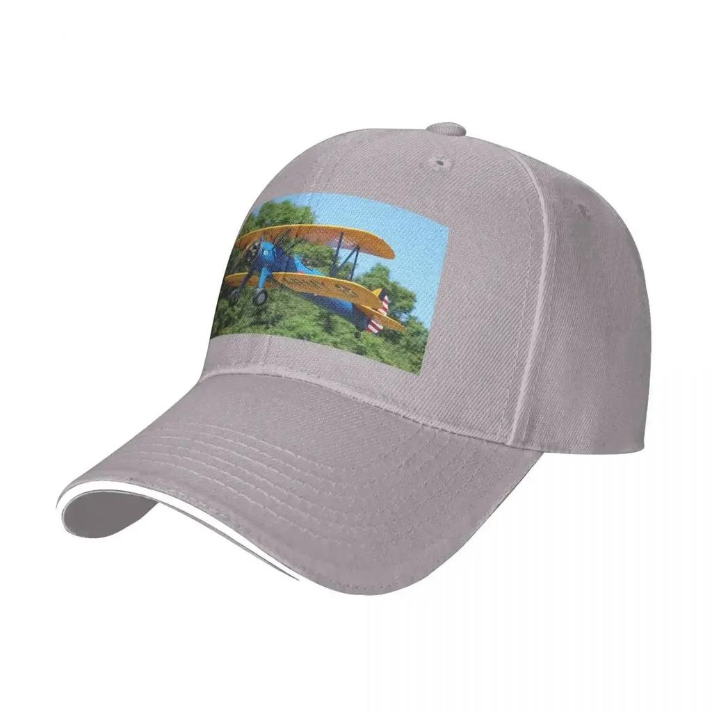 BoeingStearUnisex Kaydet Biplane Trainer Aircraft Taking Off Baseball Cap Sunscreen designer cap Sun Cap Hats For Women Unisexs