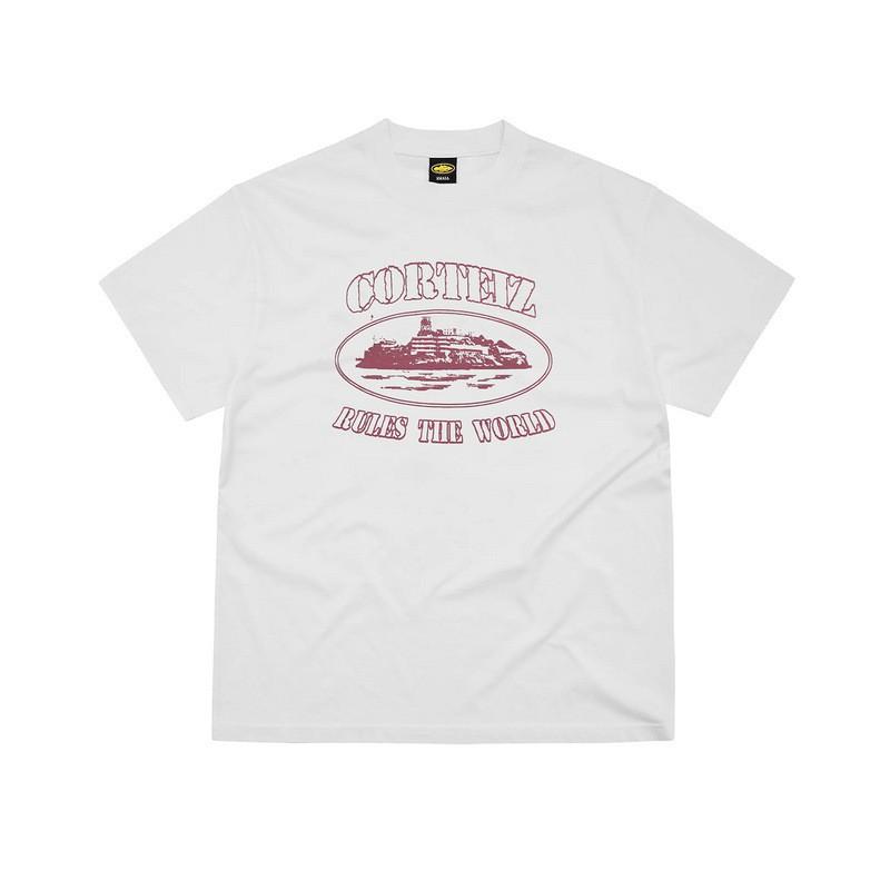 Devils Island Letter Print T-Shirt Men Women Loose Fit Casual Streetwear Short Sleeve Tee