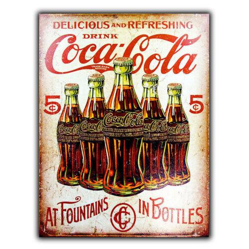 

VINTAGE COKE METAL SIGN RETRO PLAQUE Kitchen GARAGE BAR PUB MAN CAVEAluminum 20x30cm（7.8x11.8inch）
