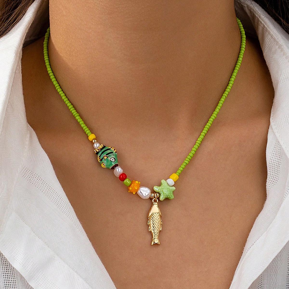 

Модное ожерелье для женских украшений зелёный