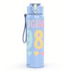 1PC Original 1986 Pastel Text 750ml Color Plastic Sports Water Bottle Leakproof Flip Straw Lid Suitable for Sports Office Home Use
