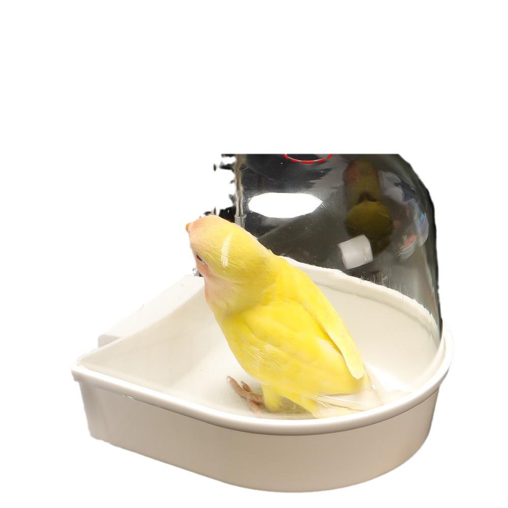 Transparent Large Bathing Basin Toy for Birds - Suitable for Mynas, Cockatiels, Lovebirds, Budgies