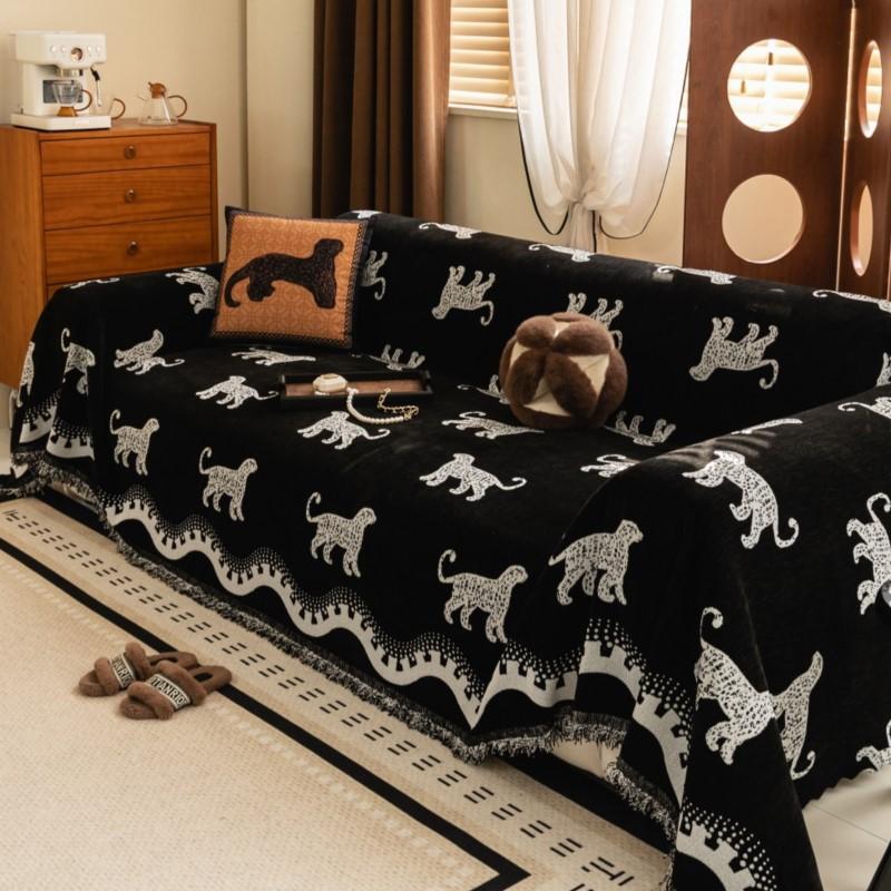 All-Season Sea Lion Camping Picnic Sofa Cover Housses De Canapé Living Room Funda Sofa Chenille Sofa Mats Throw Blankets