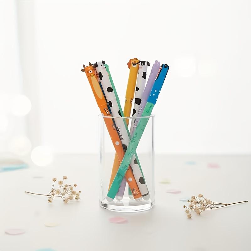 8 animal shaped erasable gel pen sets