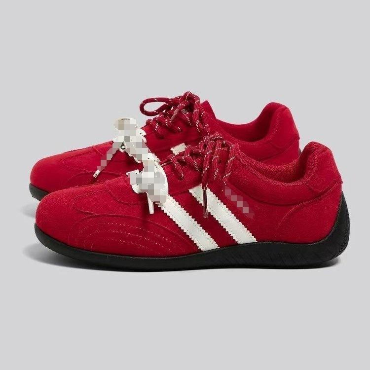 Beliebte rote Dexun Schuhe Damenmodelle 2025 neuer Herbst Plateau Mode vielseitig Freizeit Sport Rennsport Damenschuhe
