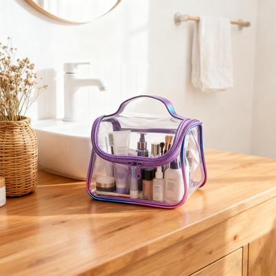 Women's Transparent Large Capacity Waterproof Toiletry Bag - 2026 New Portable Cosmetic Storage for Travel & Daily Use.