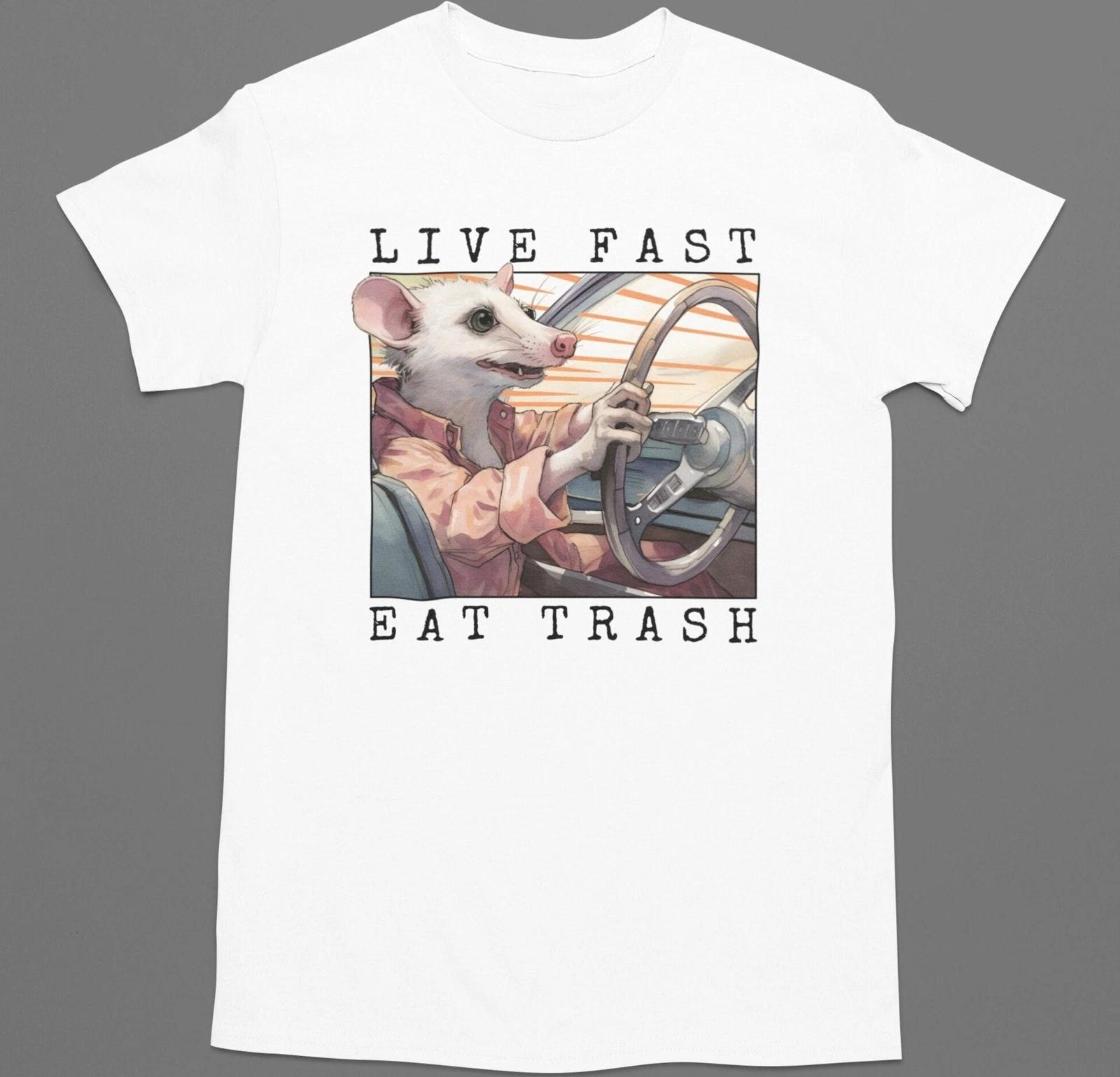 Possum Shirt, Live Fast Eat Trash 4XL