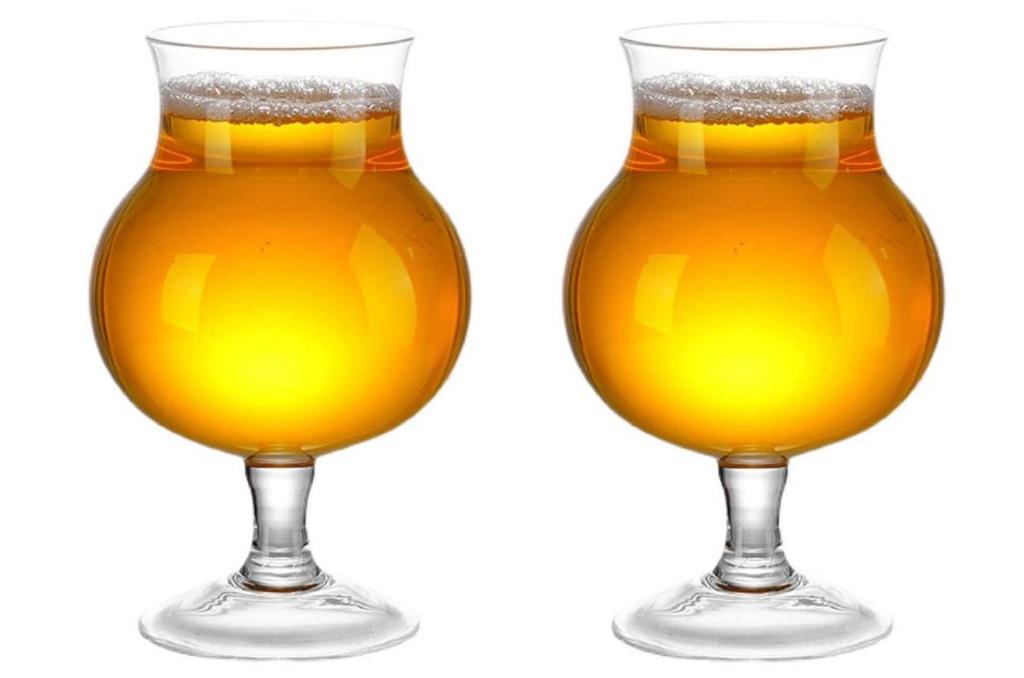 Morning Place German-Style Beer Glasses, Tulip Design, Craft Glass Cups, 500ml, Stylish Interior Decor (Set of 2)