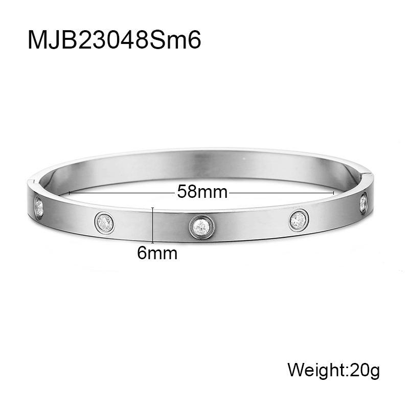Best Seller 2026 Personalized Women Jewellery  Custom Stainless Steel 18K Gold Plated Zircon Love Bangles Bracelets