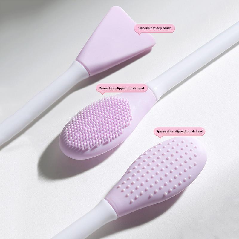 3/4Pcs Silicone Mask Brushes Bowl Measuring Cup Diy Powder Seaweed Mask Tools Handle Multi-Function Brush Face Mud Mixing Beauty