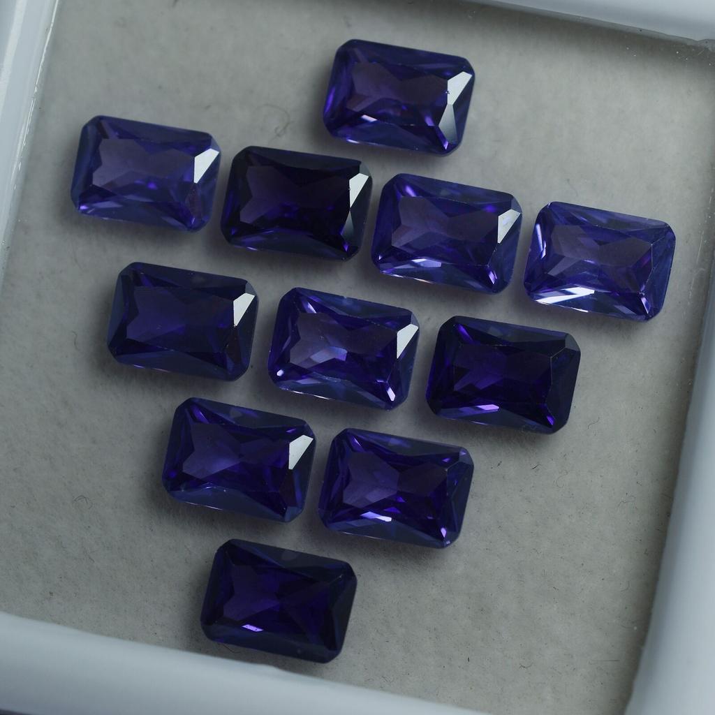 9 Pcs Natural Rare Tanzanite Purple Color Emerald CERTIFIED Best Loose Gemstone mmS-435946
