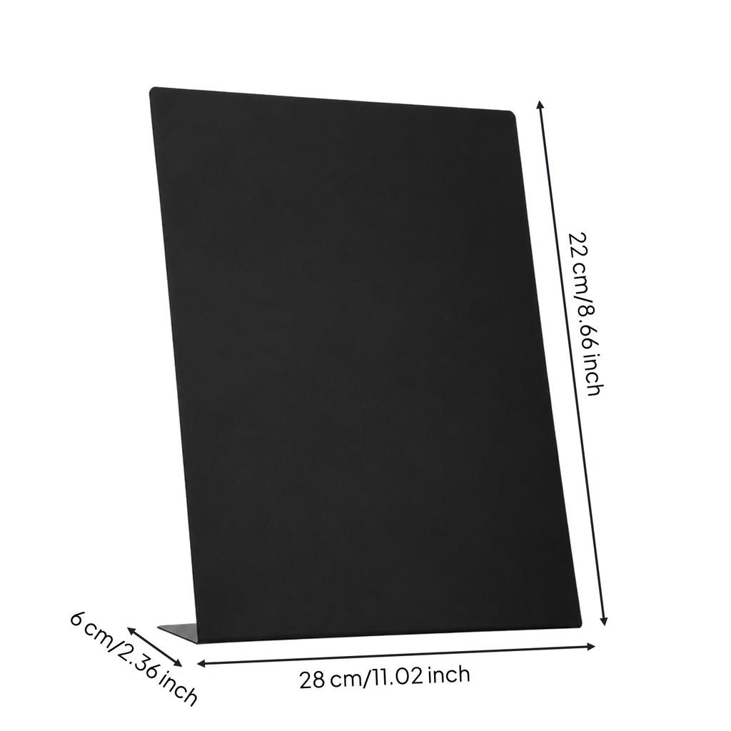 LShaped Desktop Display Board Wipeable Standing with Easel Stand Reusable for Classroom,