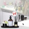 Plateaux de Rangement Oval en Silicone - Porte-Savon et Organisateur de Bijoux sans Perçage pour Coiffeuse et Salle de Bain, Boîtes de Rangement Multifonctionnelles Antidérapantes