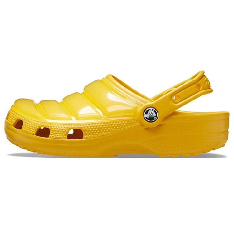 Crocs Classic Clog Casual Simple Puff Clog Beach Sandals Unisex Sandals Light-Yellow 206624-700 36-37