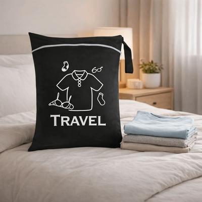 Oxford Cloth Travel Clothing Storage Bag Large Capacity Waterproof Dirty Cloth Bag Washable Zipper Handheld Wash Bag Travel